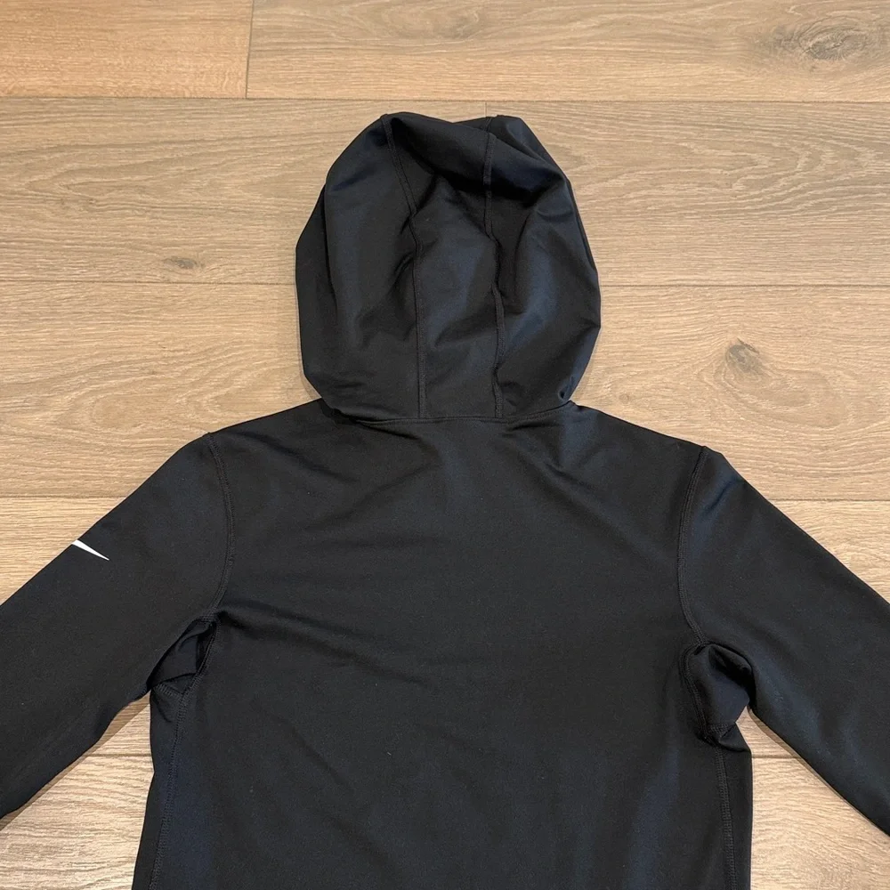 NIKE‎ PRO Black Hyperwarm Fitted Long Sleeve Pullover Active Hoodie Size Medium